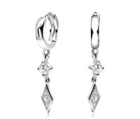 Silver Dangle Huggies Earring HO-2496